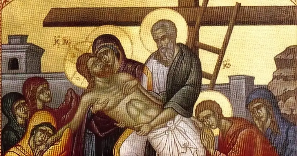 Great Vespers (un-nailing)